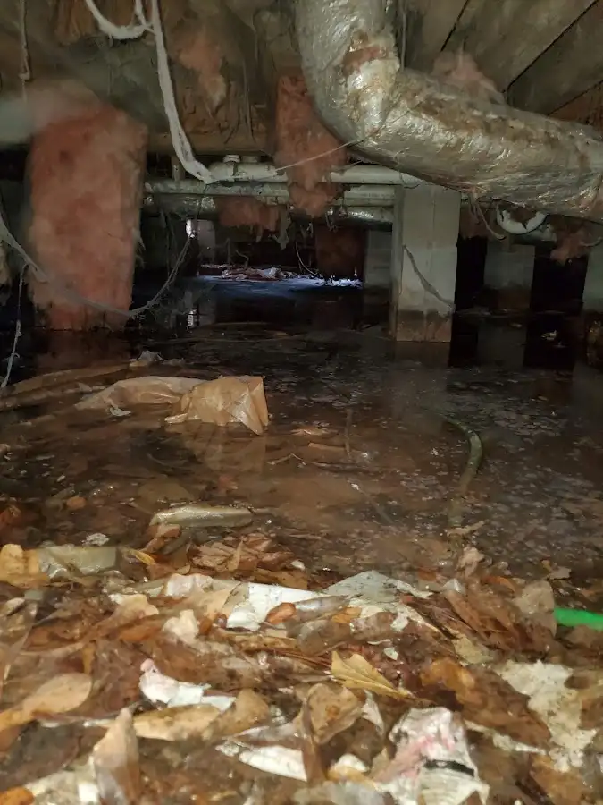 Crawl space flood assessment for Commercial Water Damage Restoration in Thornton